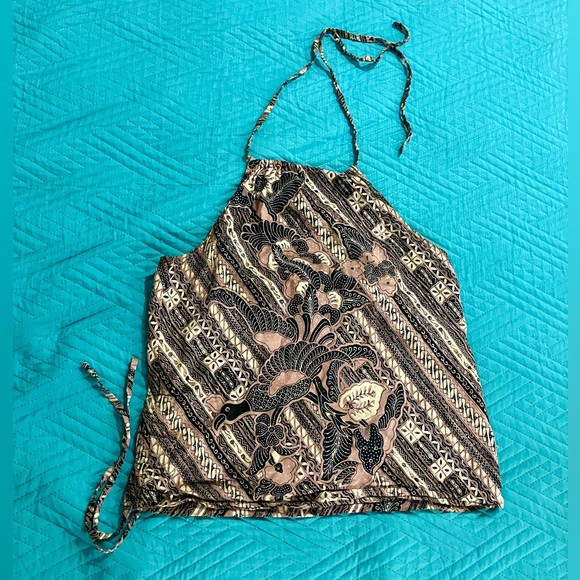 Tops - Vintage Bali Batik 100% Cotton Hand Made Indonesian Halter Top